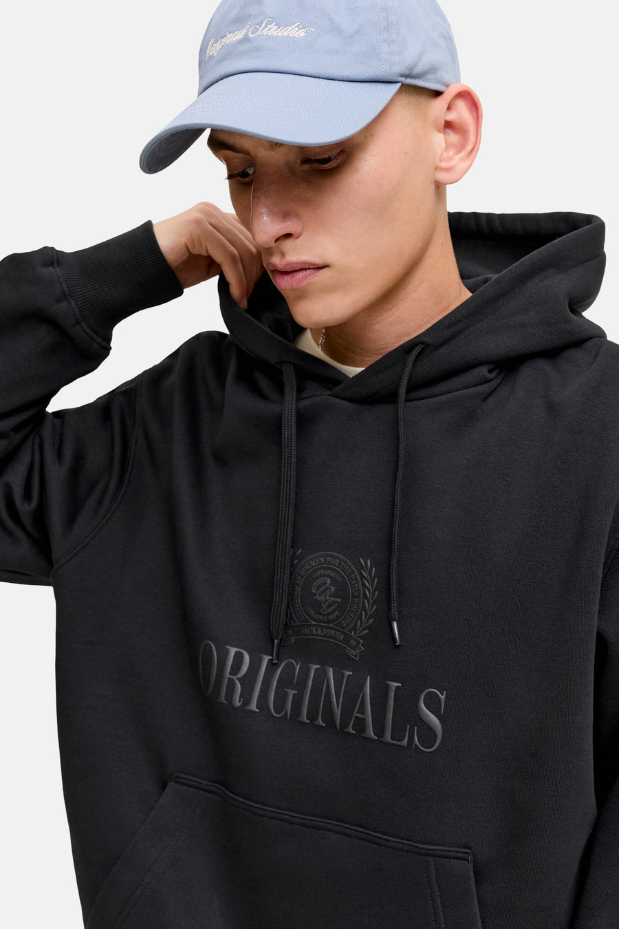 Sweat à capuche noir - ORIGINALS BY JACK & JONES