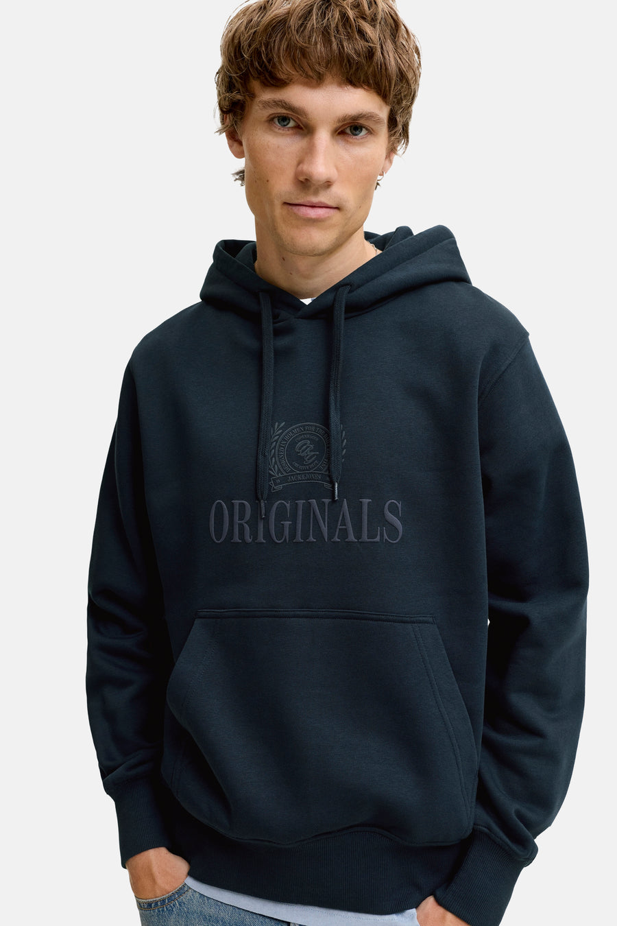 Sweat à capuche bleu - ORIGINALS BY JACK & JONES