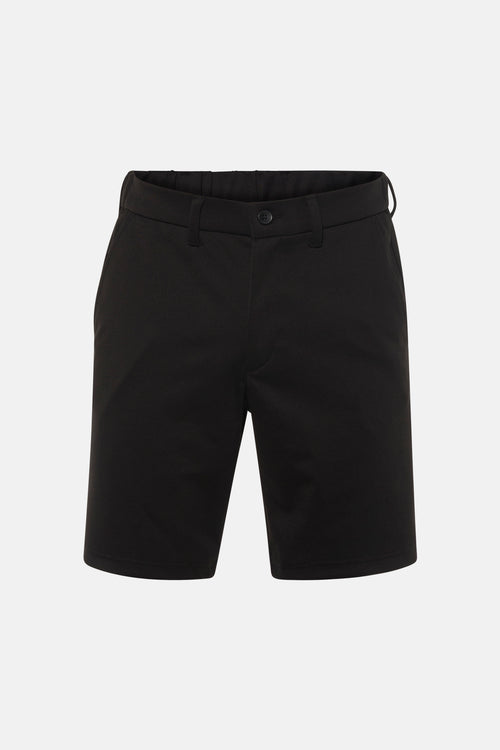 Short noir de JACK & JONES JEANS INTELLIGENCE avec une ceinture élastique et des passants pour ceinture.