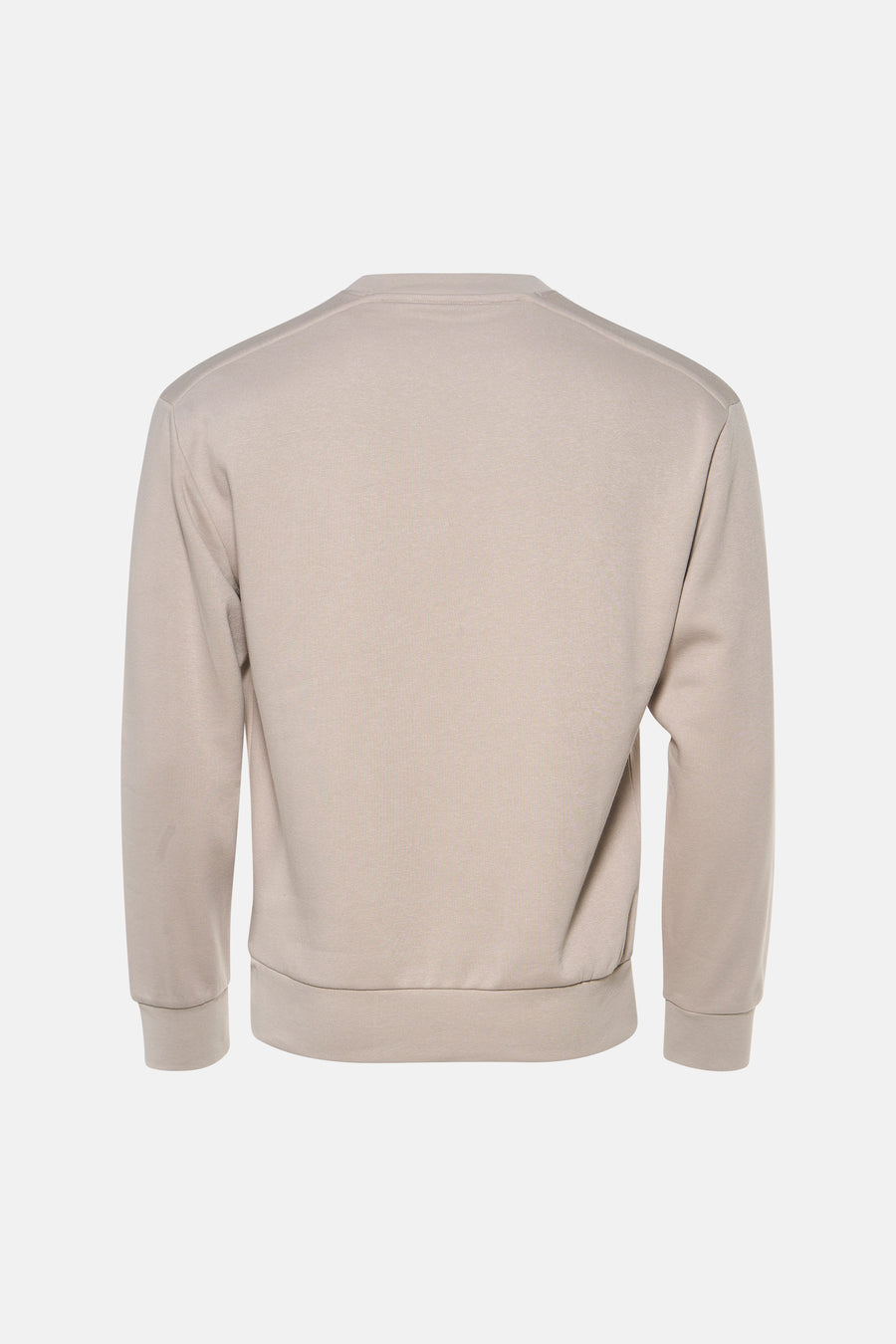 Dos d’un sweat col O écru JACK & JONES à manches longues, avec poignets et base côtelés