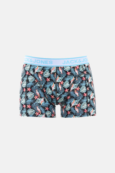 Multikleuren boxershort van ACCESSORIES BY JACK & JONES met bloemen- en papegaaienprint.