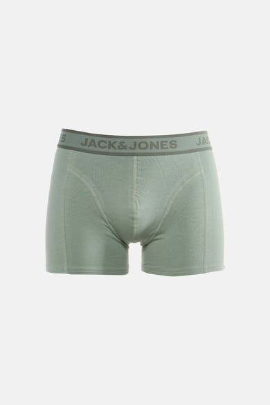 Blauwe boxer van ACCESSORIES BY JACK & JONES, met een logoband en een nauwsluitende pasvorm.