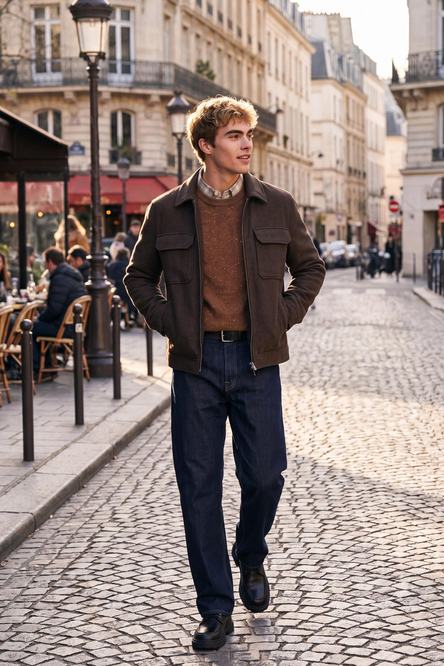 Heren tops jas casual brun - PREMIUM by JACK & JONES