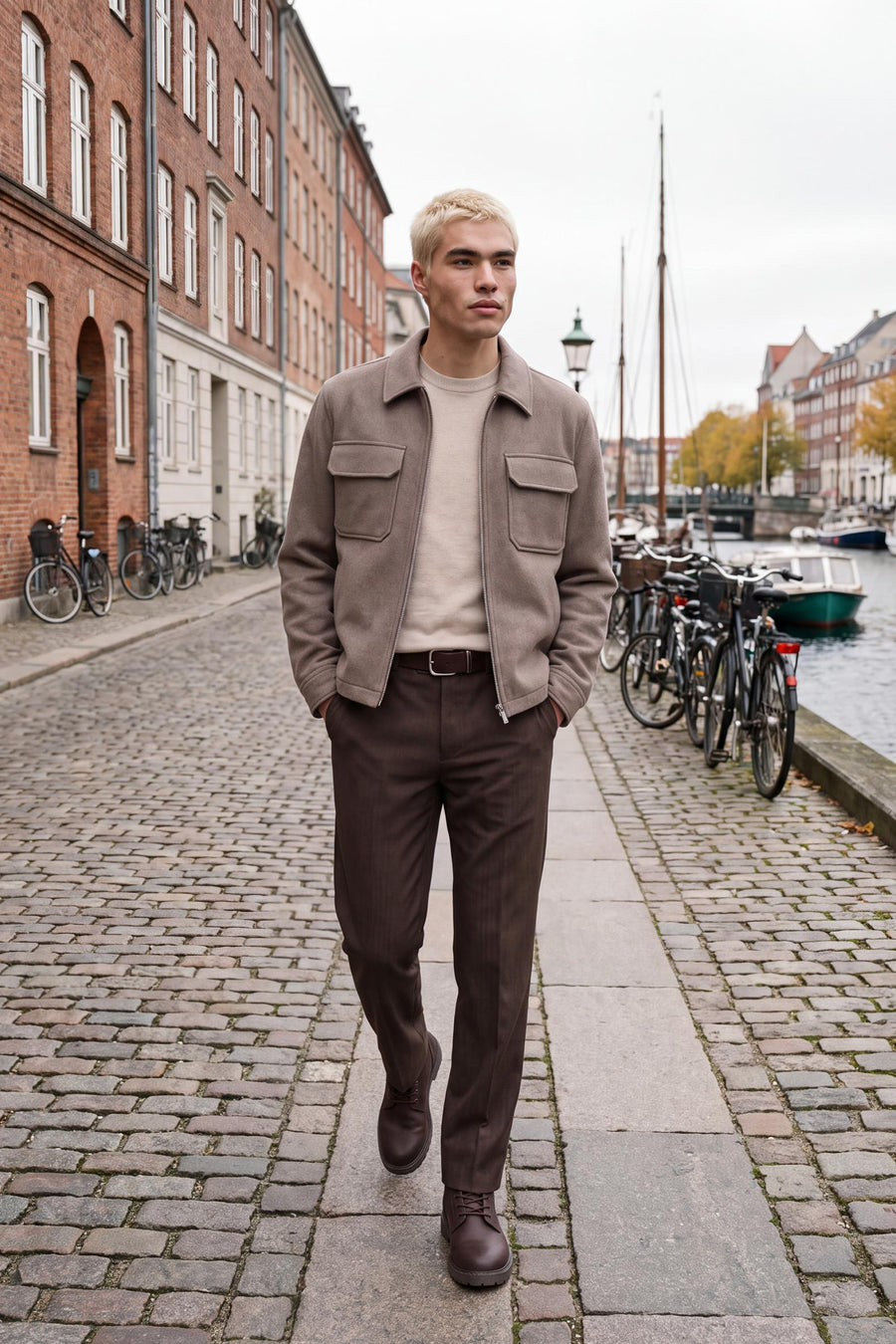Heren tops jas casual beige - PREMIUM by JACK & JONES