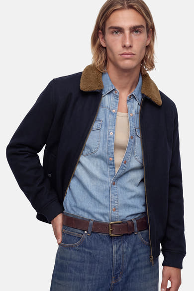 Heren tops jas casual blauw - PREMIUM by JACK & JONES