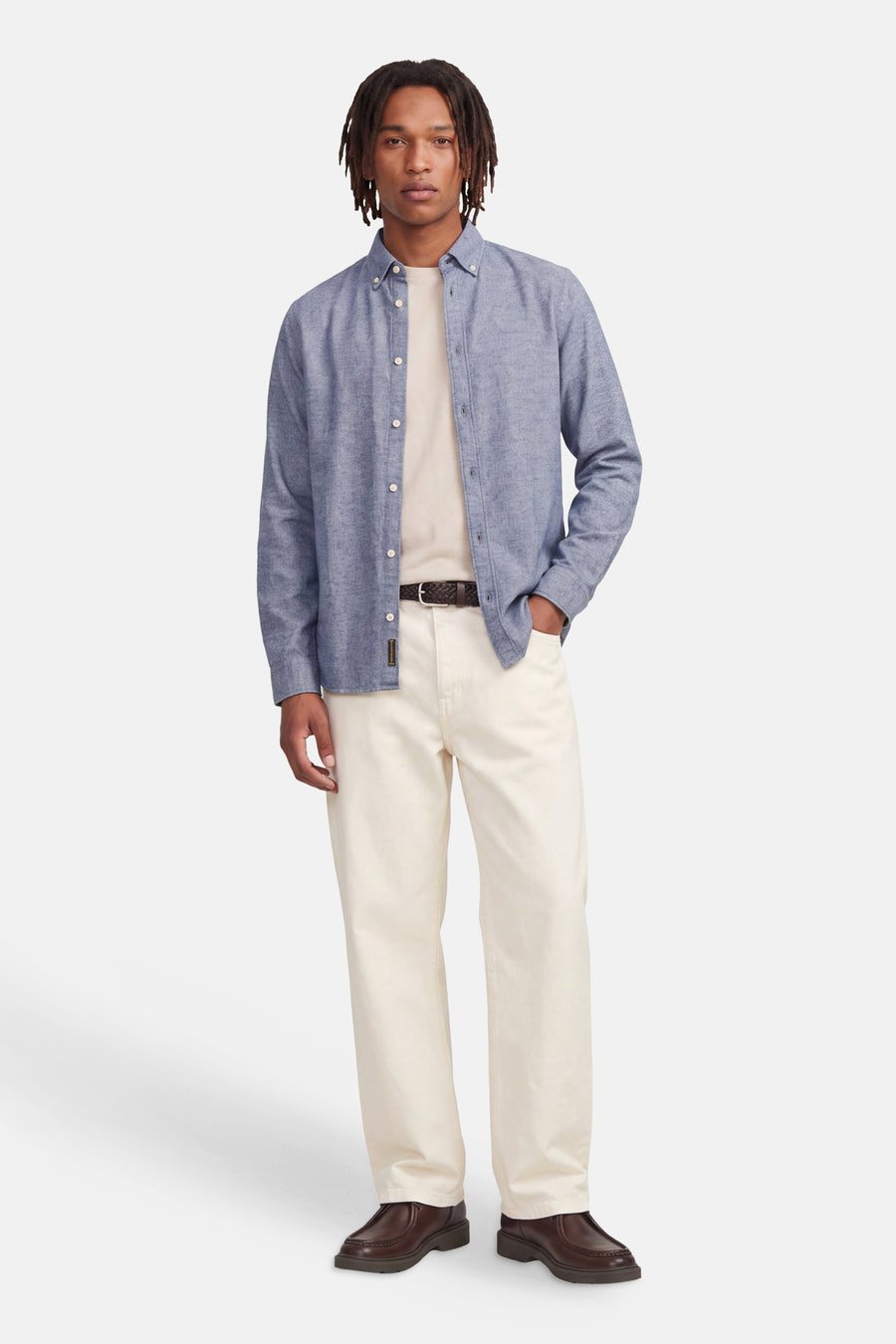 Chemise à manches longues - bleu