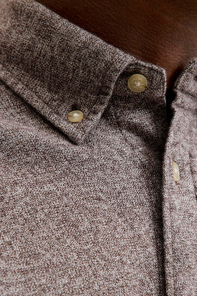 Chemise à manches longues - brun
