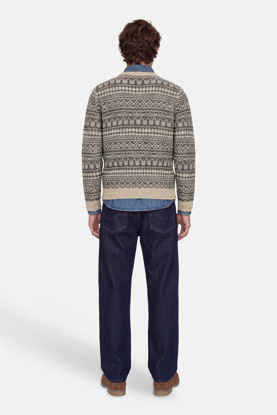 Pull col rond gris - PREMIUM by JACK & JONES