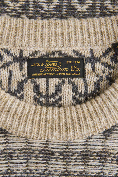 Pull col rond gris - PREMIUM by JACK & JONES