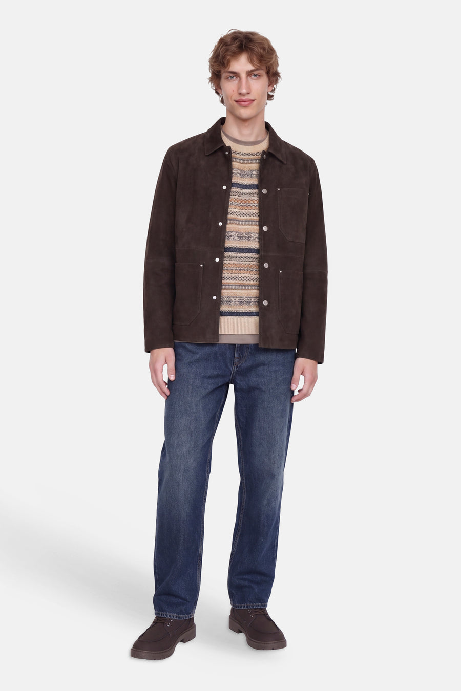 Pull col rond taupe - PREMIUM by JACK & JONES