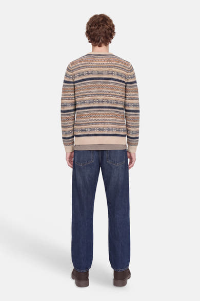 Pull col rond taupe - PREMIUM by JACK & JONES