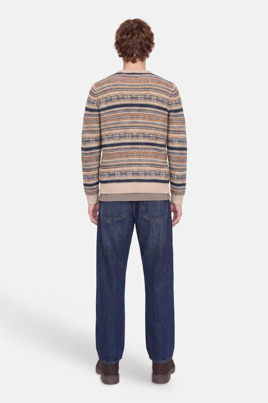 Pull col rond taupe - PREMIUM by JACK & JONES