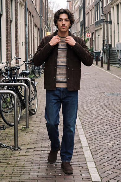 Pull col rond taupe - PREMIUM by JACK & JONES