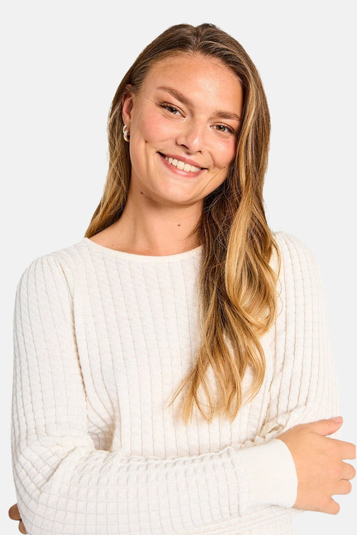 Pull met ronde hals - Wit