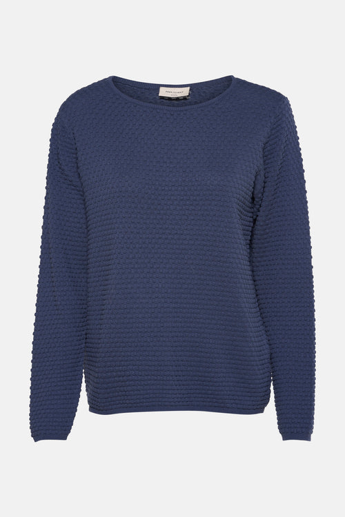 Pull à col rond - bleu