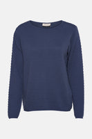 Pull met ronde hals - blauw