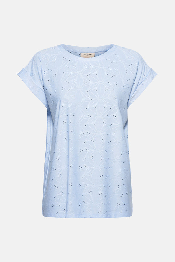 Top uni manches courtes Bleu - FREEQUENT