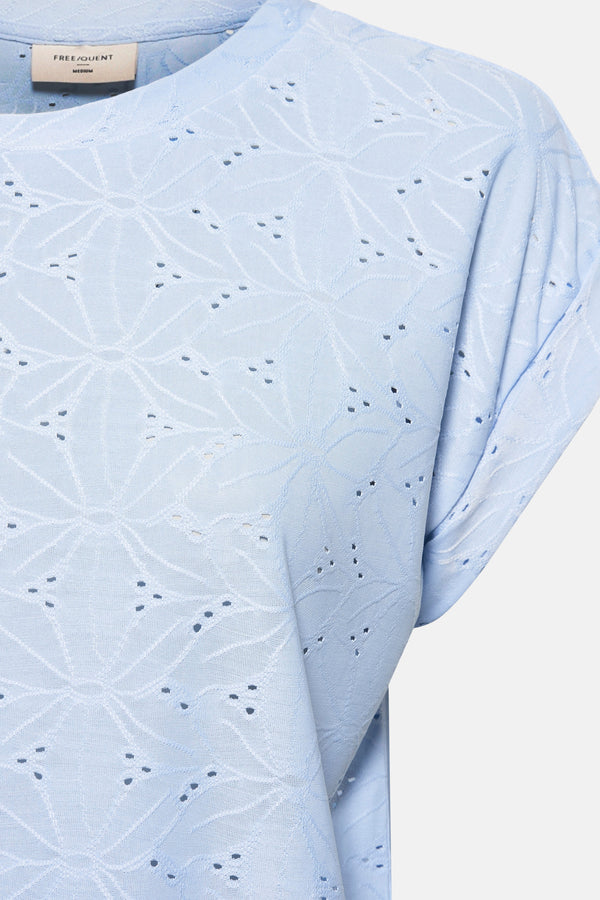 Top uni manches courtes Bleu - FREEQUENT