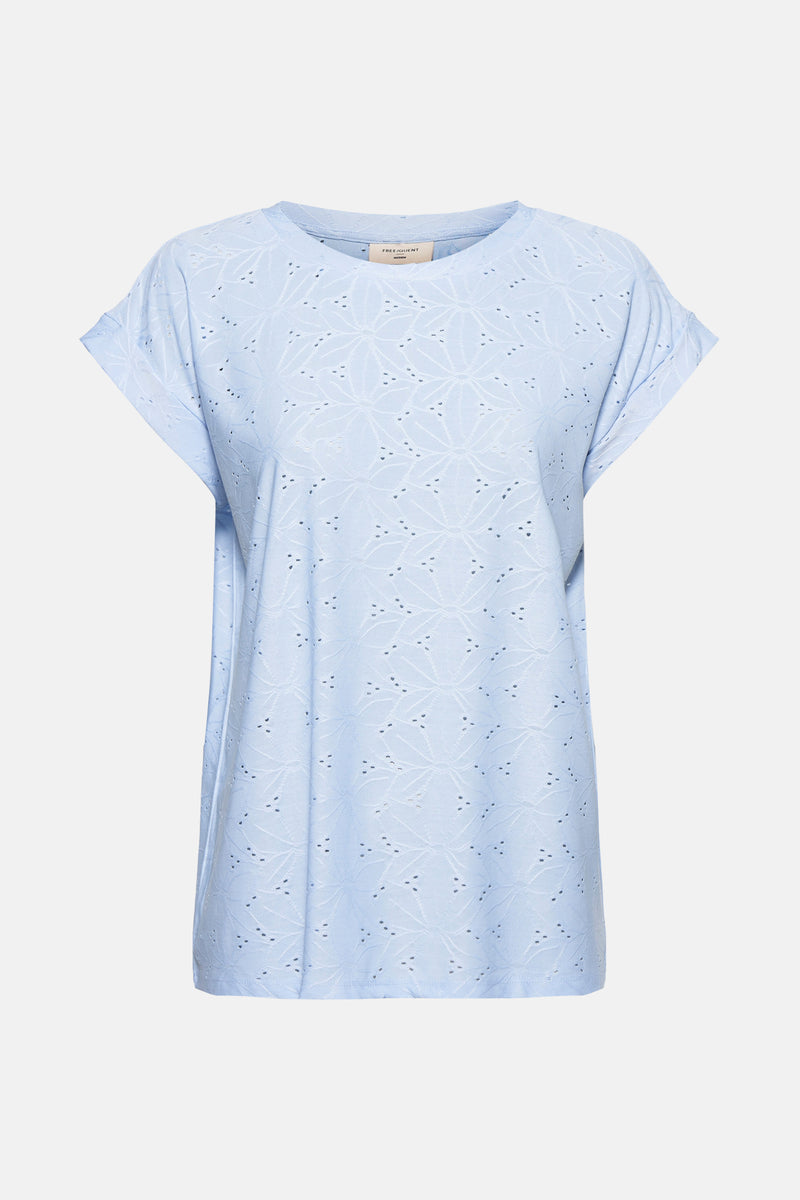 Top uni manches courtes Bleu - FREEQUENT