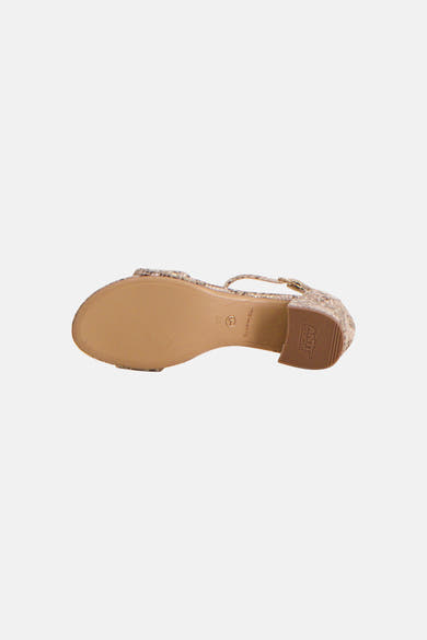 Escarpin multicolore de TAMARIS, avec un motif texturé serpent et une semelle beige antidérapante.