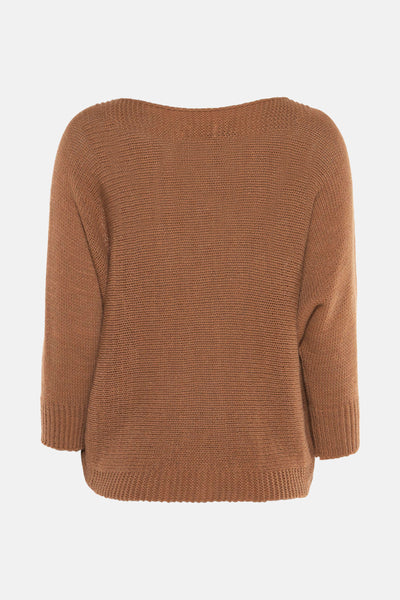Trui met ronde hals COGNAC - Terra di Siena