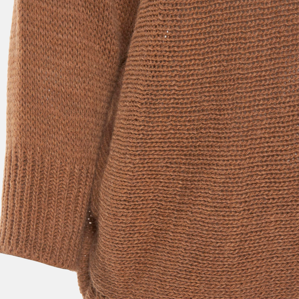 Pull col rond cognac - Terra di Siena - PointCarré