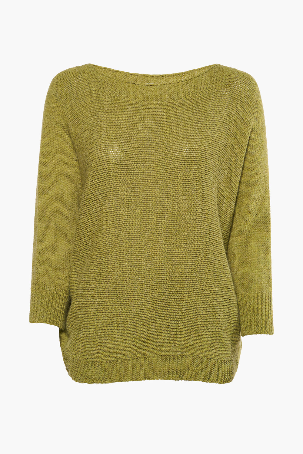 Trui met ronde hals Groen - Terra di Siena