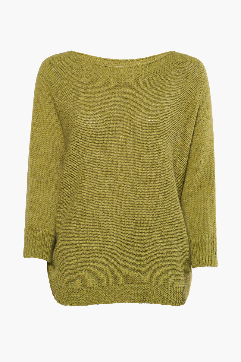 Pull col rond Vert - Terra di Siena