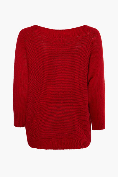 Trui met ronde hals Rood - Terra di Siena