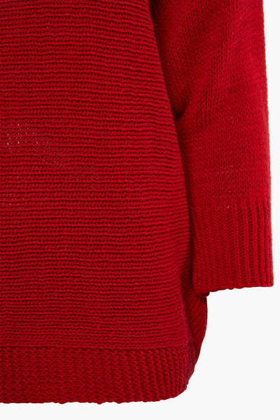 Trui met ronde hals Rood - Terra di Siena