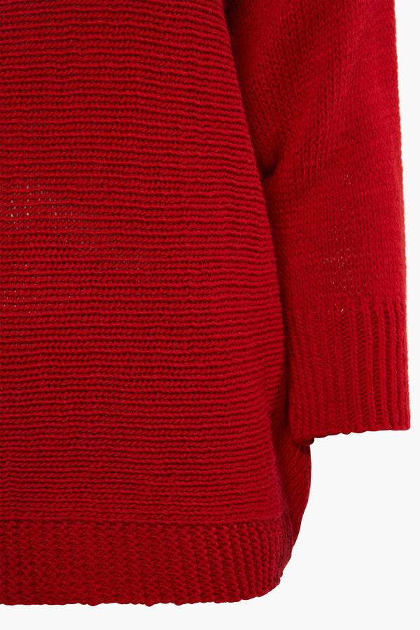 Trui met ronde hals Rood - Terra di Siena