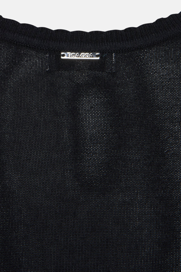 Pull col rond Noir - GOA GOA