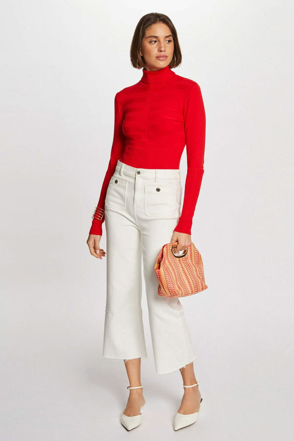 Pull col montant Rouge - Morgan de Toi