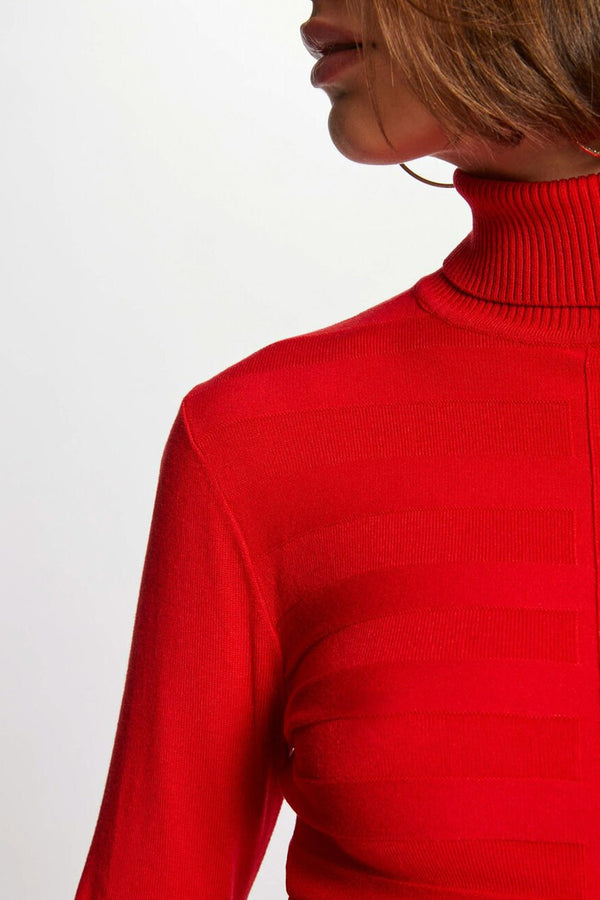 Pull col montant Rouge - Morgan de Toi