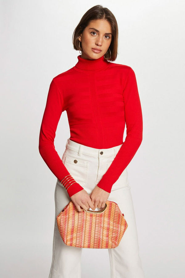 Pull col montant Rouge - Morgan de Toi