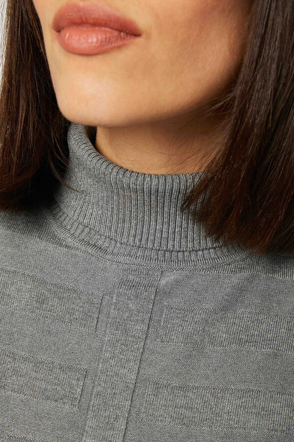 Pull col montant Gris - Morgan de Toi