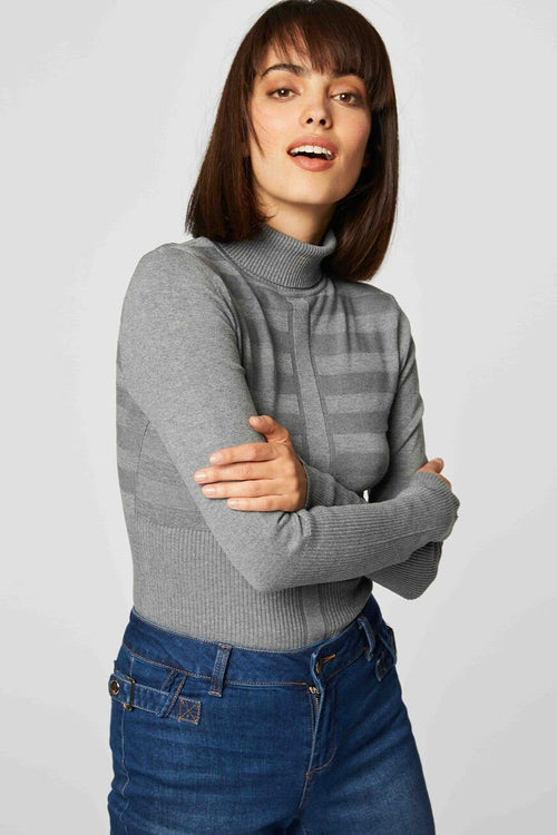 Pull col montant Gris - Morgan de Toi