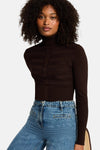 Pull col montant brun - Morgan de Toi