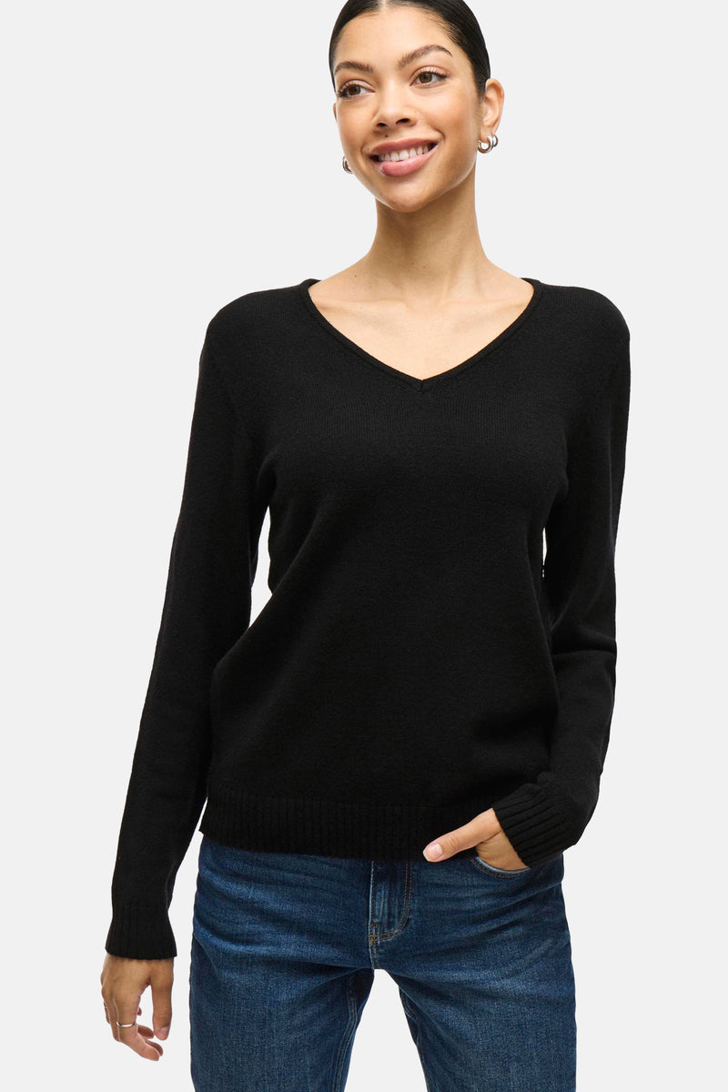 VIRIL V-NECK L/S  KNIT TOP - NOOS