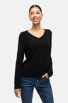 VIRIL V-NECK L/S  KNIT TOP - NOOS