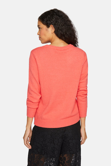 VIRIL O-NECK L/S  KNIT TOP - NOOS