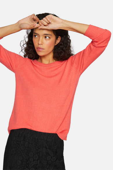 VIRIL O-NECK L/S  KNIT TOP - NOOS