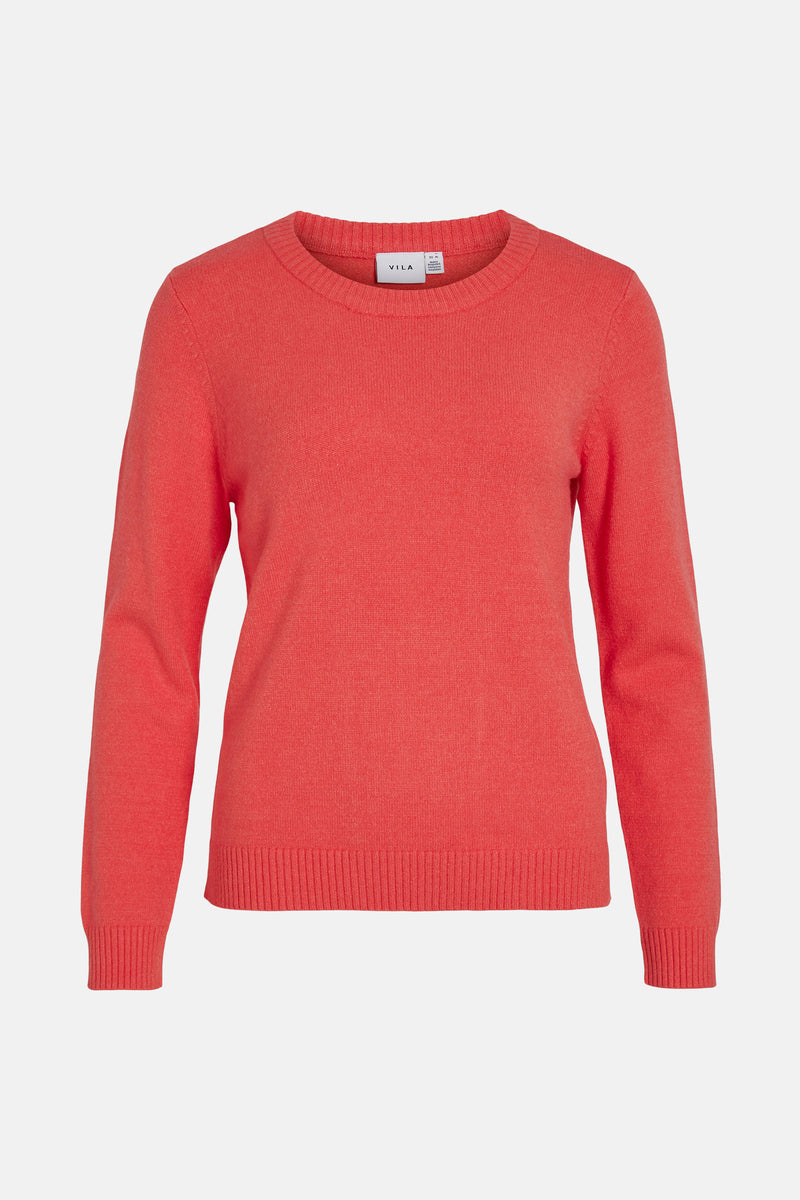 VIRIL O-NECK L/S  KNIT TOP - NOOS