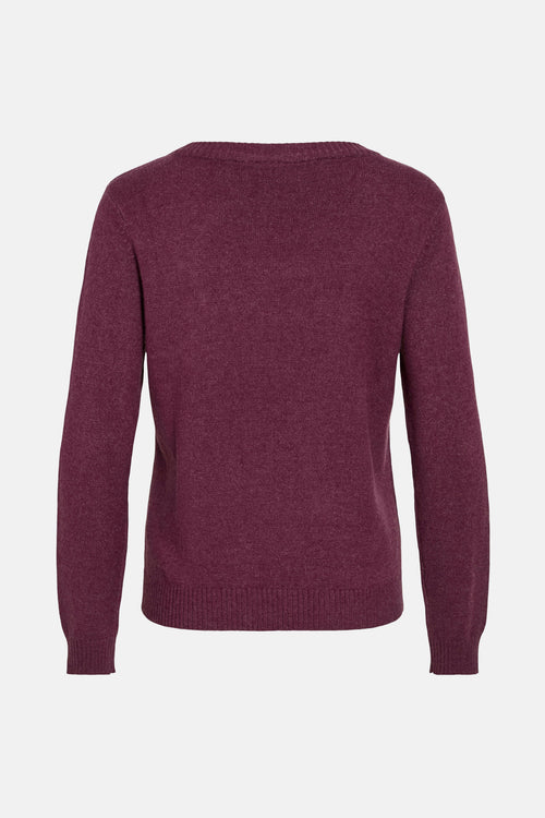 VIRIL O-NECK L/S  KNIT TOP - NOOS