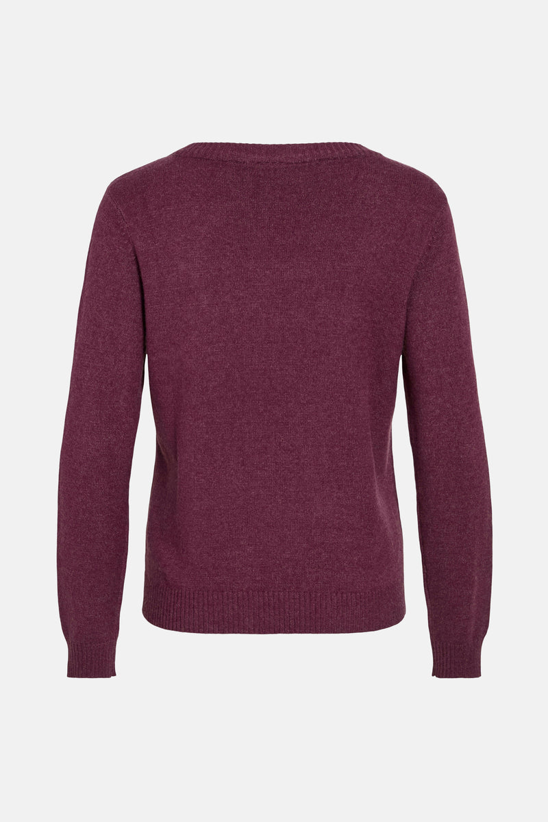 VIRIL O-NECK L/S  KNIT TOP - NOOS