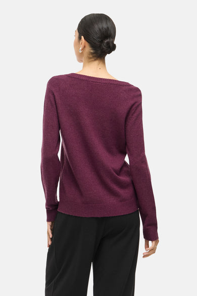 VIRIL O-NECK L/S  KNIT TOP - NOOS