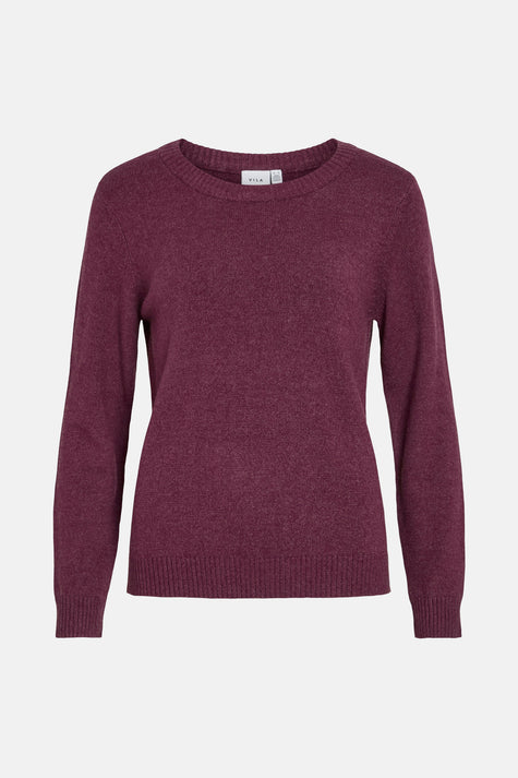 VIRIL O-NECK L/S  KNIT TOP - NOOS