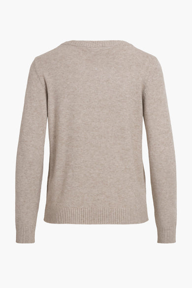 Pull col rond Beige - VILA®