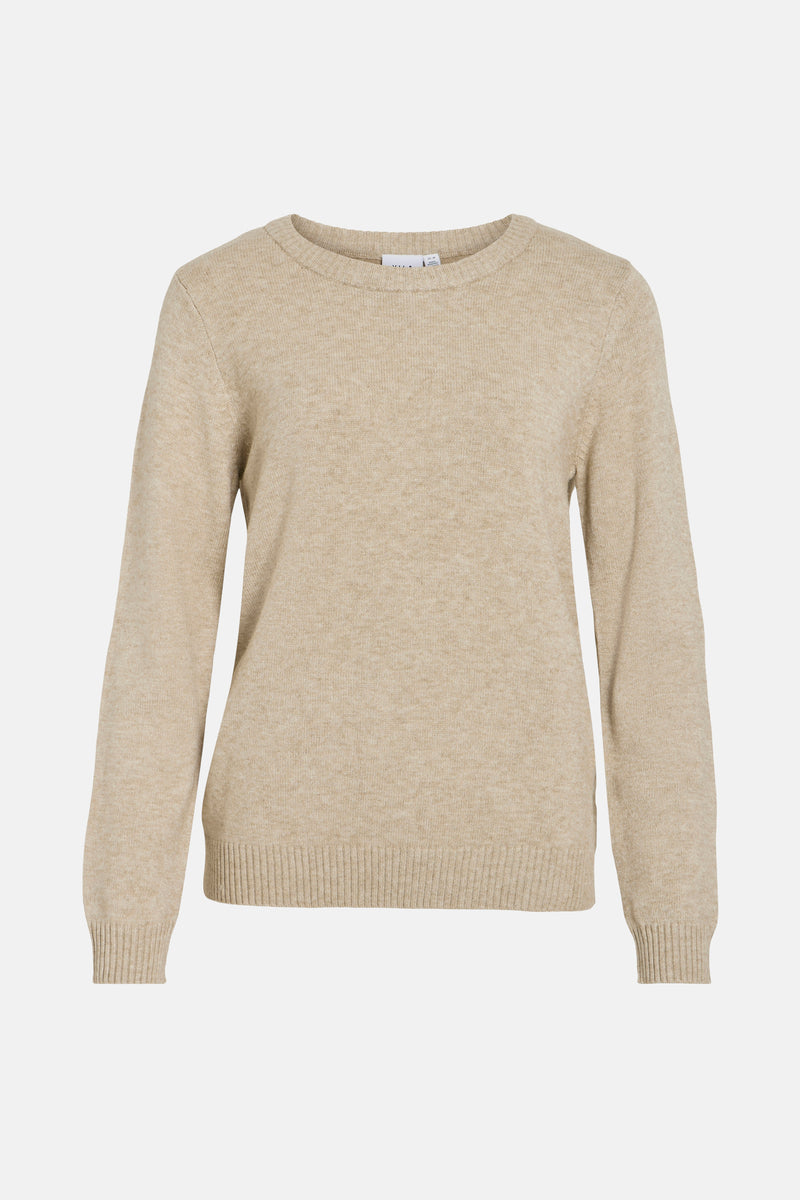 VIRIL O-NECK L/S  KNIT TOP - NOOS