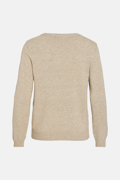 VIRIL O-NECK L/S  KNIT TOP - NOOS